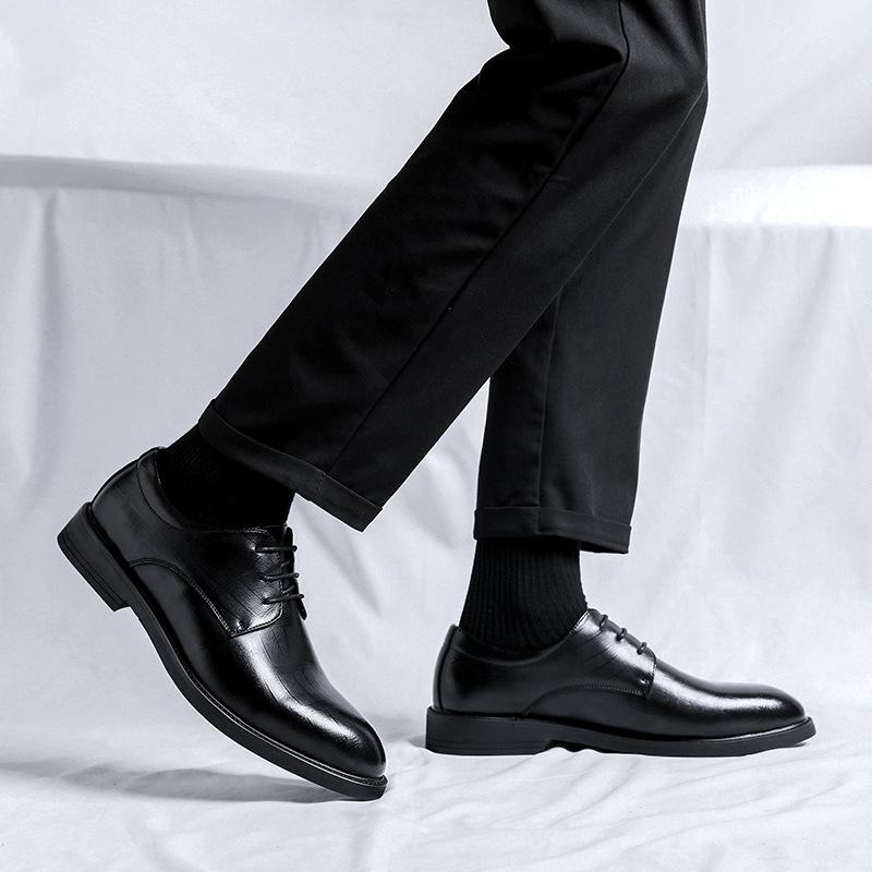 Herren Frühling und Herbst Britisch Lässig Business Formell Lederschuhe Freizeitschuhe Anzug Herrenschuhe Erhöhende Einzelne Schuhe Schuhe