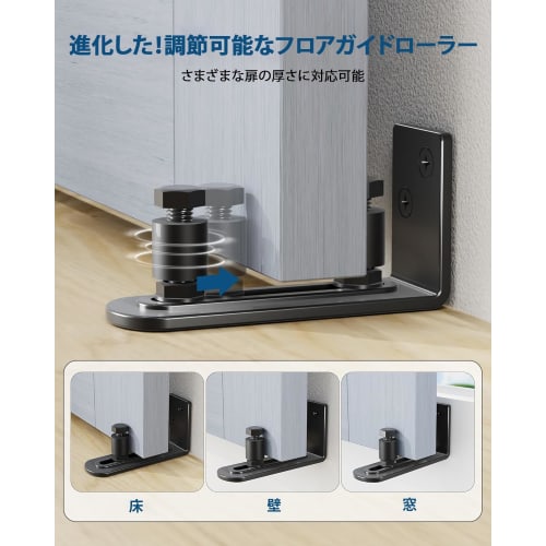 Signstek Hanging Sliding Door Rail, Barn Door Hardware, 6.6FT/2.01m, Renovation Fittings, Easy-to-Use, Indoor Wood Sliding Door, DIY Fittings, Aluminu