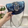 Sparkling Rhinestone Wedding Party Trendy Evening Bag – Elegant Retro Satin Shoulder & Crossbody Purse Women Handbags Clutch Purse
