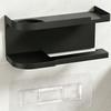 Wall Mounted Toilet Roll Paper Holder Self Adhesive Seasoning Bottle Storage Rack  Kitchen