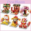Orange Tree Light Up Diy Block Set With Traditional Chinese Figures For Kids Play And Educational Fun