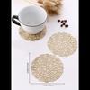 1pc Cocktail Coasters, Round Rose Hollow Coasters, Washable, Easy To Clean, Non-Slip, Heat-Resistant Suitable For Dining Table Decor, Home Decor
