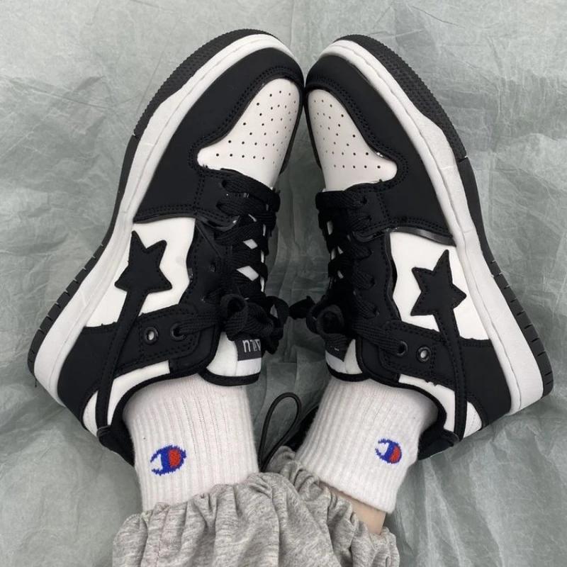 Fashion 2024 New Sneakers Flat Shoes Female Fall American Casual Shoes Academy Style Thick Soled Outdoor Breathable Sports Shoes Size 40