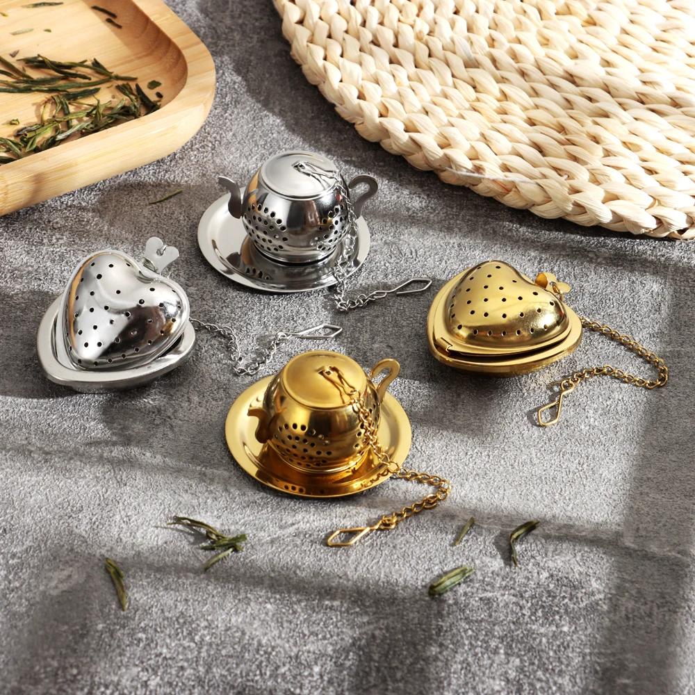 Loose Leaf Heart Steeper Tea Infuser Teapot Tea Strainer Stainless Steel
