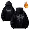 Men's Trendy Thorn Print Hooded Sweatshirt Loose Fit Thickened Sweatshirt For Autumn And Winter Suitable For Everyday Commute