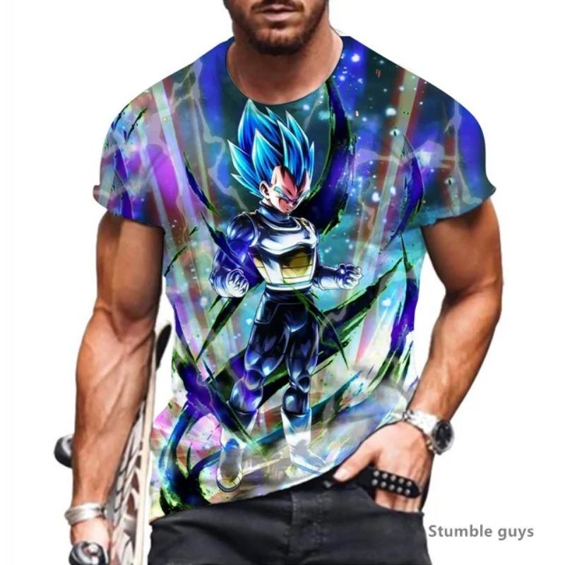 2026 Summer Men's Dragon Ball Vegeta Tshirt T-shirt Goku Kakarot Super Saiyan Fitness Sport Tee