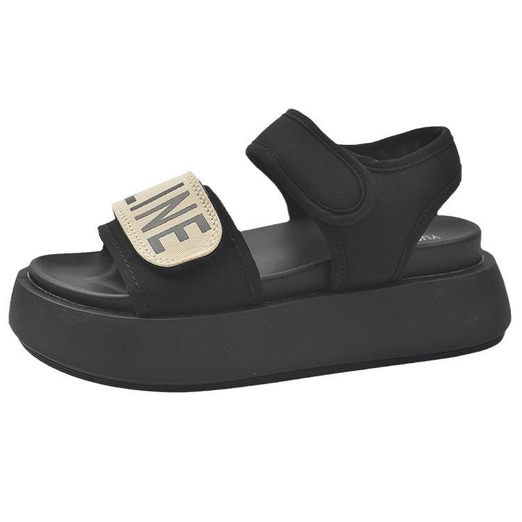 Popular skirt platform sports sandals women's summer wear high sense 2025 new French versatile Roman shoes