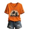 Women's Casual Halloween Print Short Sleeve T-Shirt