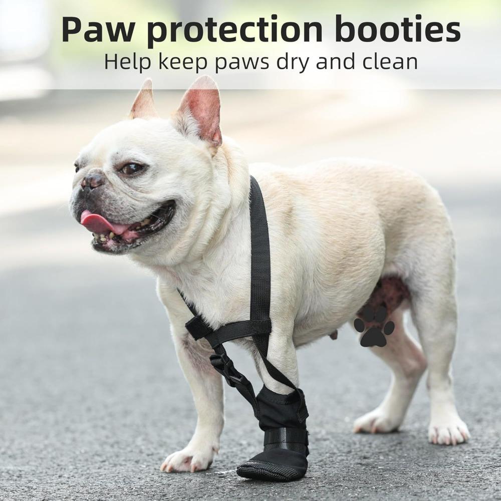 Protecție pentru laba câinelui cu guler Protecție pentru laba anterioară a câinelui Pantof de exterior anti-coliziune și anti-murdărie