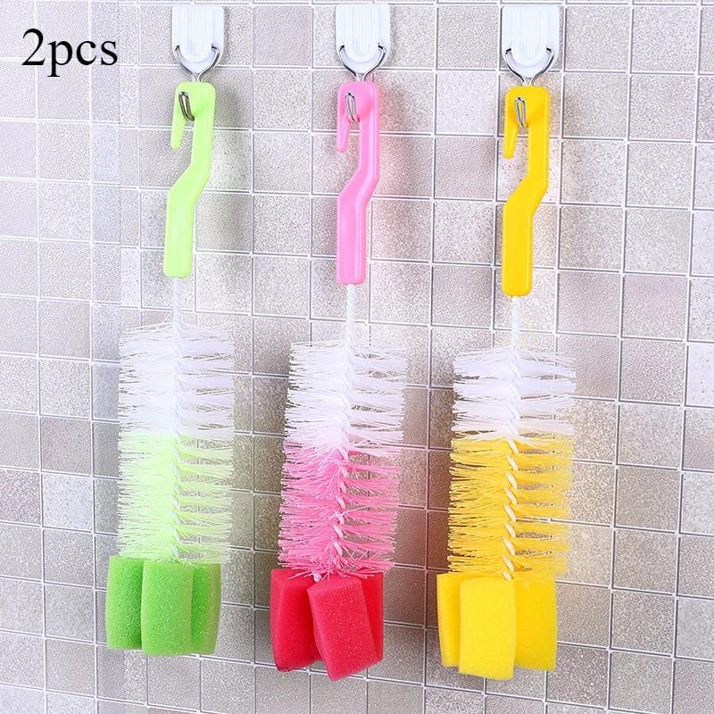 Xiaomi Multifunctional Baby Bottle Brush with Long Handle, Fine Hair Sponge Cleaning Brush, Household Dishwashing Cup Cleaning Tool Bab