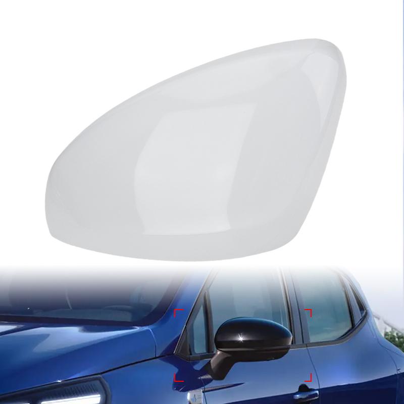 Rearview Mirror Cover Cap For Renault Clio  MK5      2024 2025 Black /White Door Wing Rear View Mirror Cover