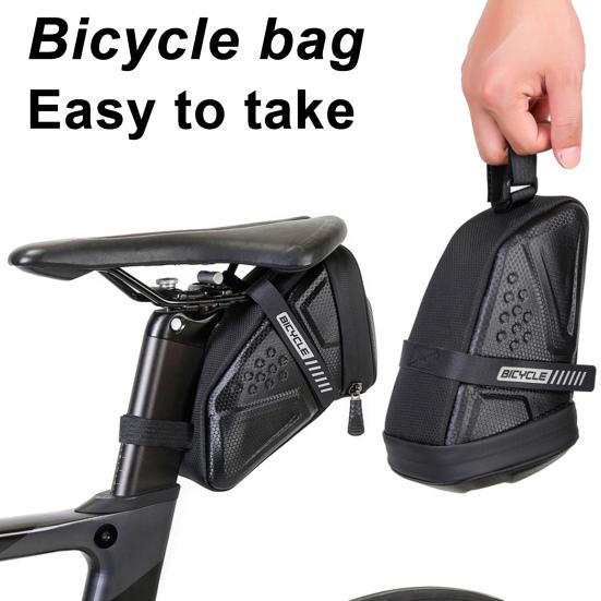 Bike Saddle Bag EVA Hard Shell Waterproof Reflective Strap Road Mountain Bicycle Under-Seat Tools Storage Bag Cycling Accessories