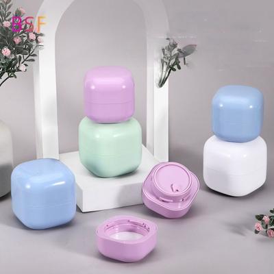1Pc 30/50g Macaron Square Face Cream Box Refillable Empty Bottle Cosmetic Lotion Jar Plastic Portable Outdoor Travel Accessories