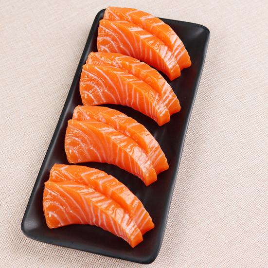 Delicate Fine Workmanship Imagination Cultivation Portable Mini Pretend Play Salmon Simulation Sushi Cosplay Toy Food Model