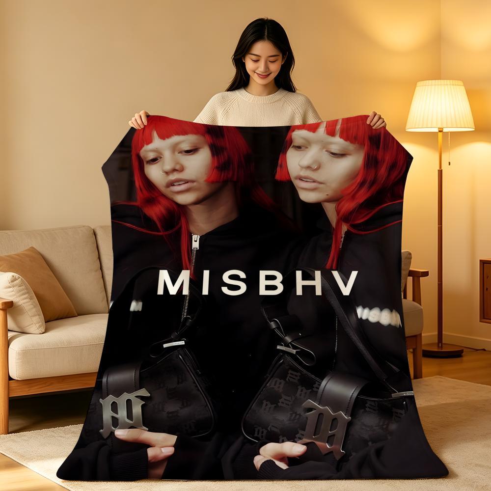 Music A-Akriila Throw High-Density Short Plush Blanket Soft Skin-Friendly for Sofa Nap Air-Conditioned Room