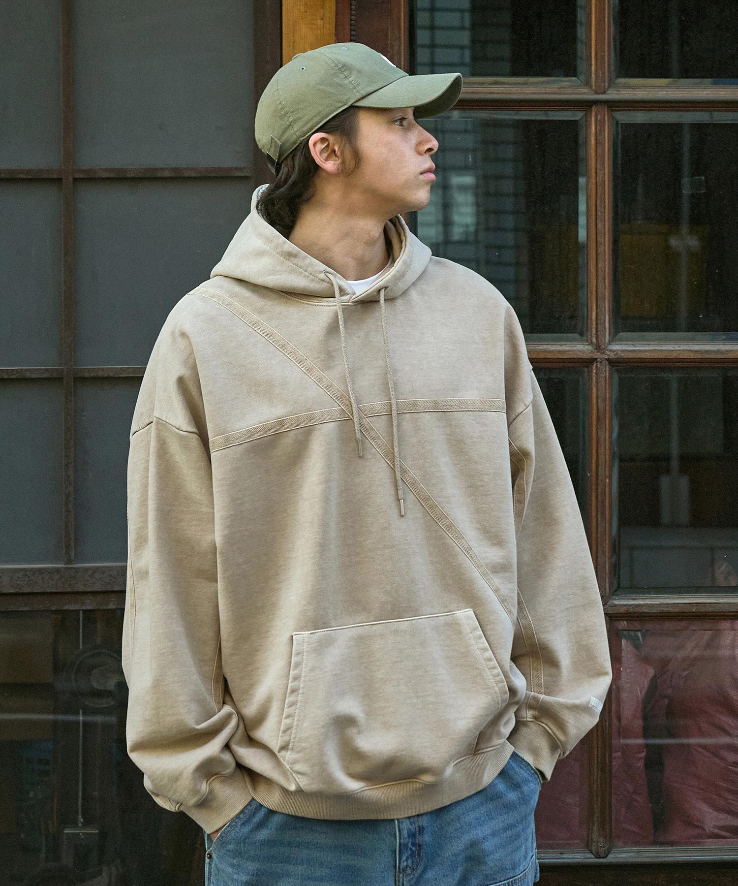 Minimal Project Crossline Heavy Pigment Hoodie Mht123 [Beige] Beige/M