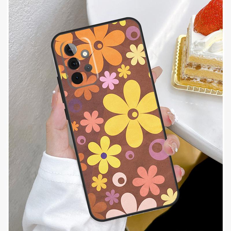 Groovy Flowers Hippie Bohemian Case For Samsung Galaxy A53 A33 A23 A13 A15 A25 A35 A55 A54 A34 A14 A51 A12 A32 A52 Cover