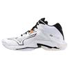 Wave Lightning Z8 Mid Professional Volleyball Shoes White Black Orange Unisex V1GA240551