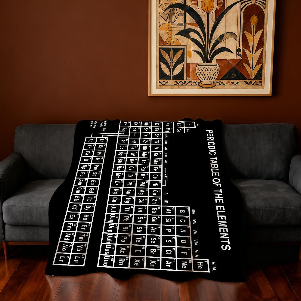 Periodic Table of Elements Blanket Super Warm Comfortable Plush Throw Blanket Child Home Sofa Bedroom Gift