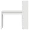 White Desk with Shelf 113 x 54 x 120 cm Engineered Wood
