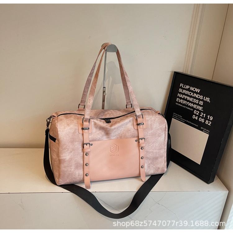 Casual fitness bag women's 2025 new fashion portable single room bag large capacity commuter bag short trip messenger bag