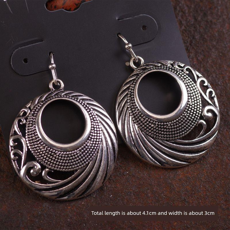 

J44 Fashion Retro Exaggerated Niche Style Texture Mori Girl Bohemia Ethnic Hong Kong Style Necklace Earrings Clip Nail Decoration R