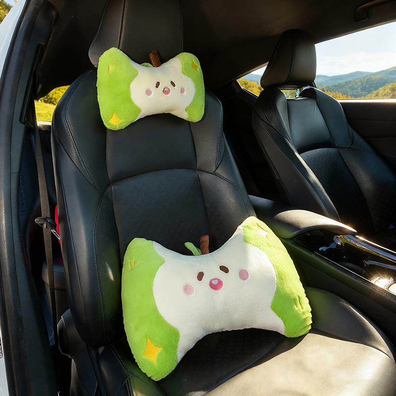 

Apple Car Pillow Soft Stuffed Plush Cushion Red Green Apple Fruit Lumbar Support Car Seat Plushies Lumbar Pillow Charm Gifts Premium Quality