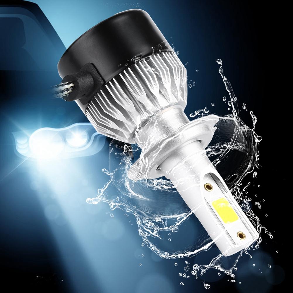 2 Stück Superhelle Auto Auto Mini LED Scheinwerfer Kit Scheinwerferlampen 55W 6000K für H7