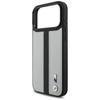 Etui BMW M Perforated Stripe Logo MagSafe na iPhone 17 Pro Max - szare