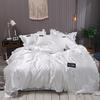 Luxury Royal 4pcs Satin Silk Duvet Cover Bedding Set Twin Full Queen Size King