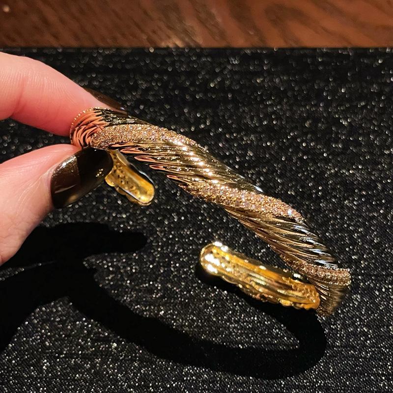 Year Of The Snake Snake Medieval French Retro Open Bracelet Heavy Industry Advanced Sensitive Zircon Niche Design Bracelet Female