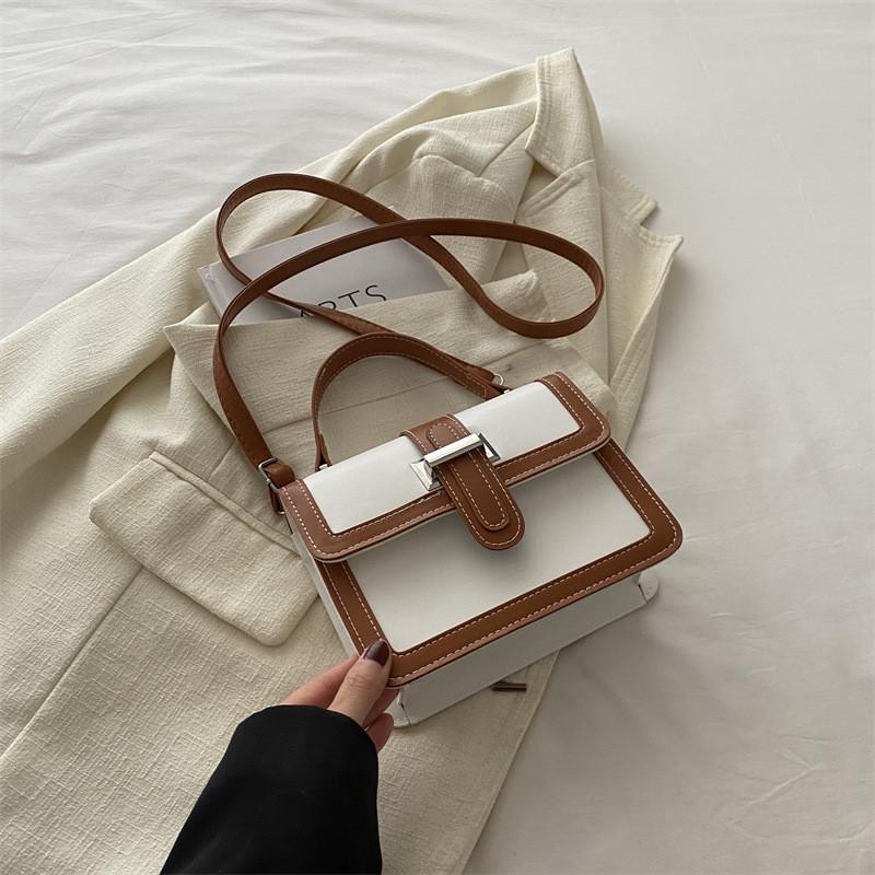 Chic Retro Women's Tote Bag In Classic Black White Brown And Khaki For Everyday Fashion