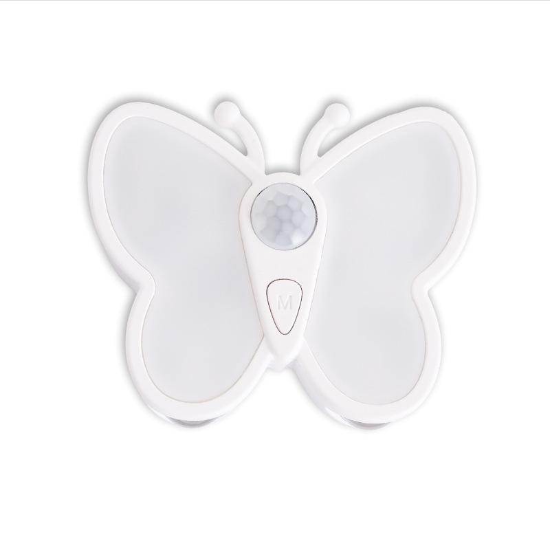 Rechargeable LED Butterfly Night Light with Body Sensor & Magnetic Attachment for Bedrooms