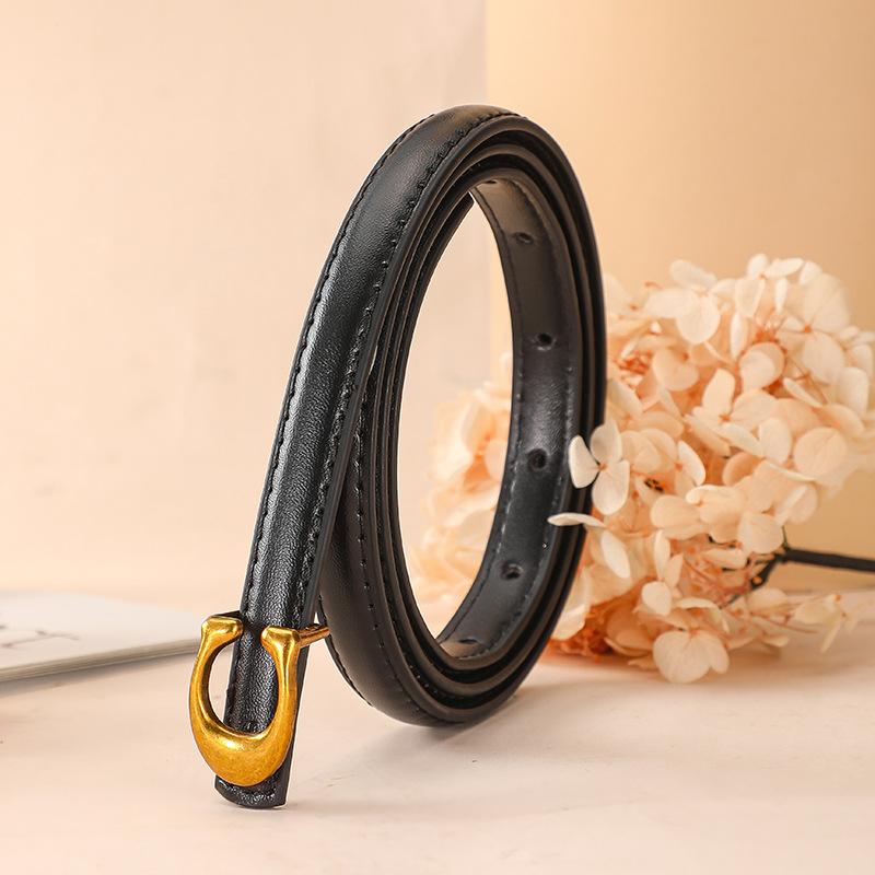 Luxury Brand Leather Belt for Women Designer Alloy Buckle Waist Strap Female Jeans Trouser Dress Waistband