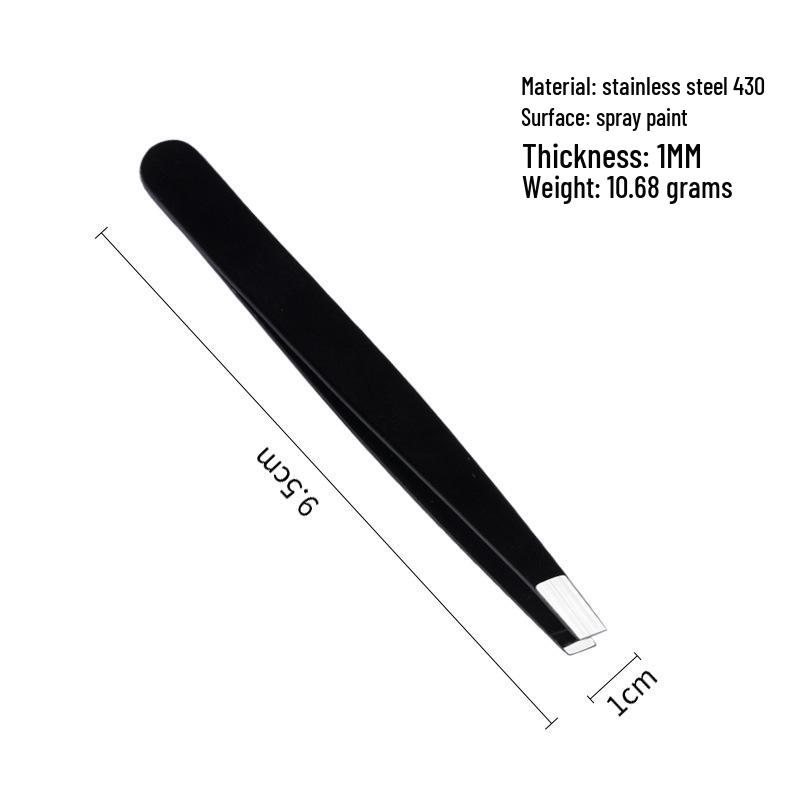 Precision Stainless Steel Eyebrow Tweezers & Trimmer Set with Eyelid Tape
