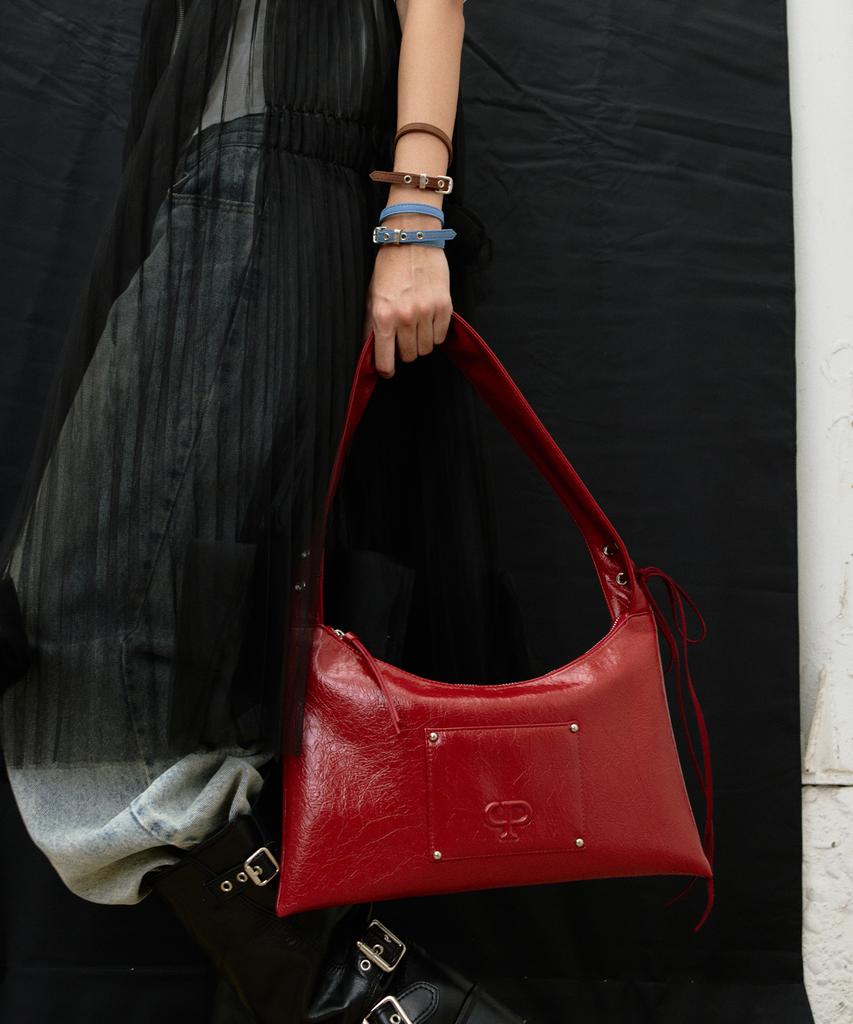 Christine Project Eyelet Flat Shoulder Bag(Ketchup)