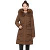 Padded Clothes, Padded Clothes, Women's Winter Coat, New Long Slim-fitting Waist, Big Fur Collar, Padded Jacket Thickened.