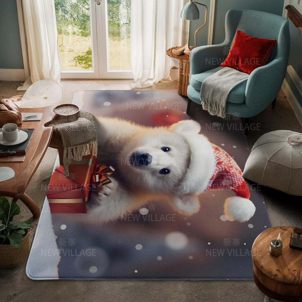 Hauseingangsteppich Fußmatte Haustür Wohnzimmer Bad Fuß Badezimmer rutschfest wasserabsorbierend Teppiche Bad Frohe Weihnachten Winter