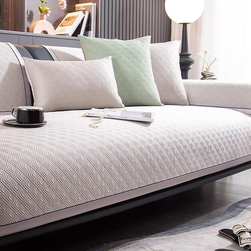 New Ice Silk Sofa Cushion Summer Non-Slip Mat Seat Cushion Simple Modern Cool Sofa Cover Cloth Towel