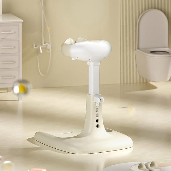 Baby Shower Rack with Anti-Slip Pad Adjustable Height Easy Installation Toddler Shower Support Duck Design Baby Bathtub Stand