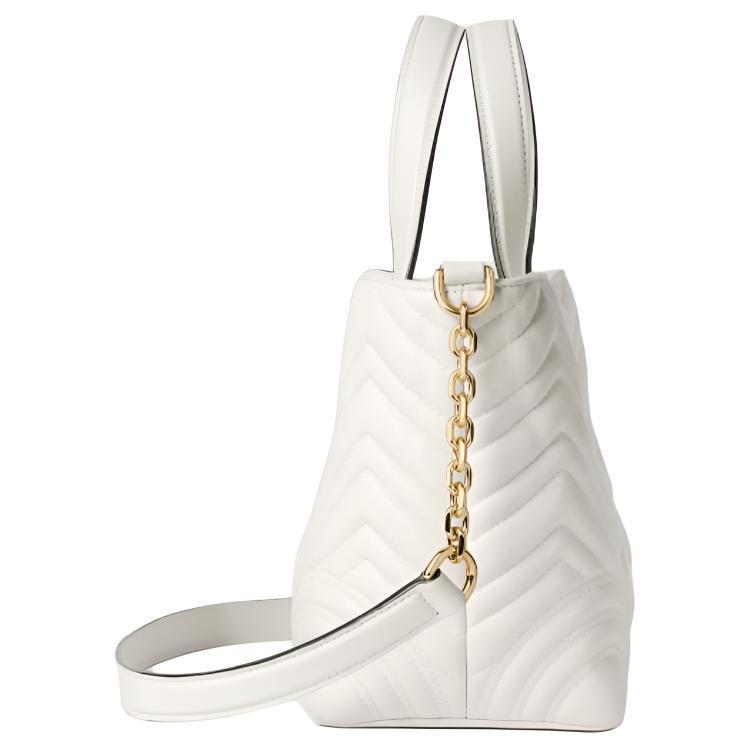 Gucci Betty Iconic Double G Logo Mini Lambskin Tote Bag Women tote bags White 847386-AAFA1-9050