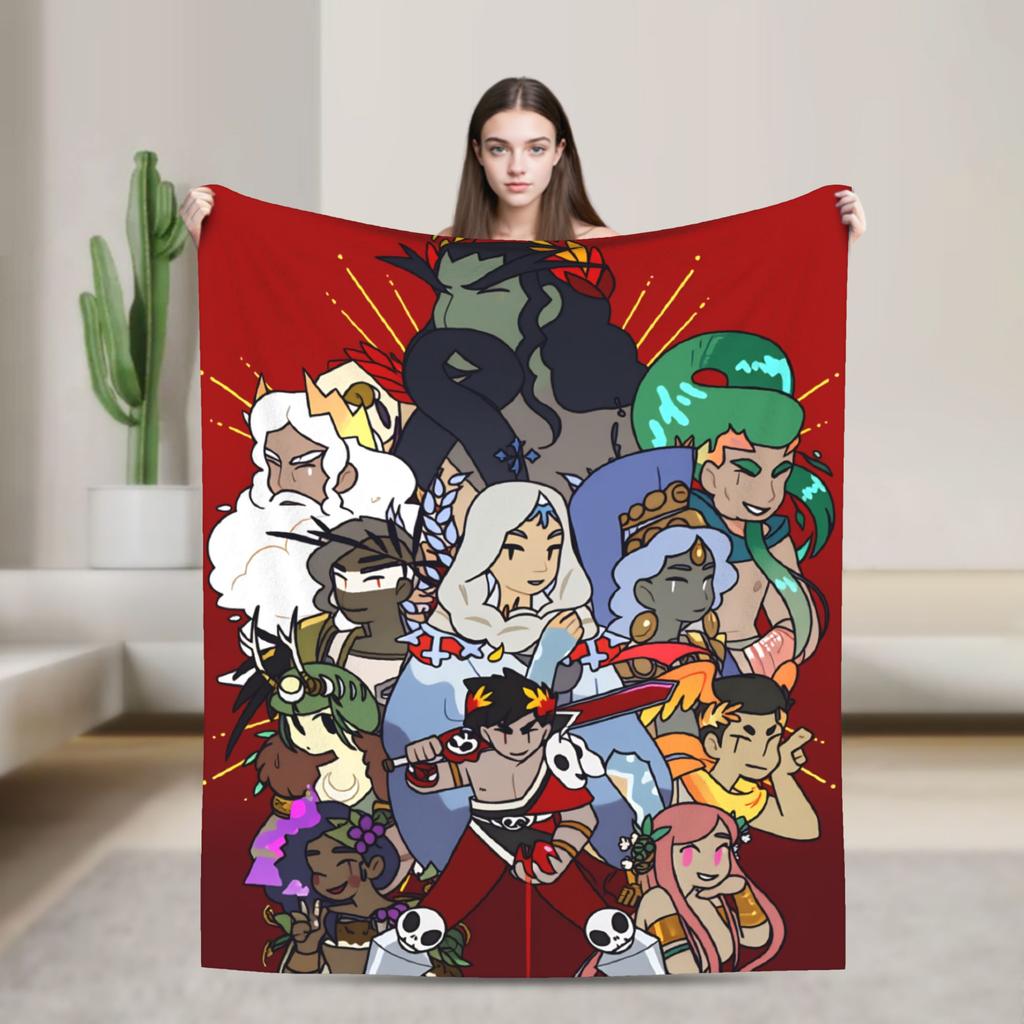 Hades Zagreus Flannel Blanket  Soft Warm Throw Blanket for Outdoor Travel Office Novelty Bedspread Sofa Bed Cover