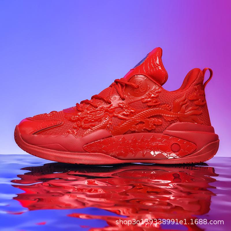 

Баскетбольные кроссовки лимитированной серии «Год Дракона» имеют звук, модный светящийся тренд, настоящая фабричная прямая продажа спортивной обуви 36