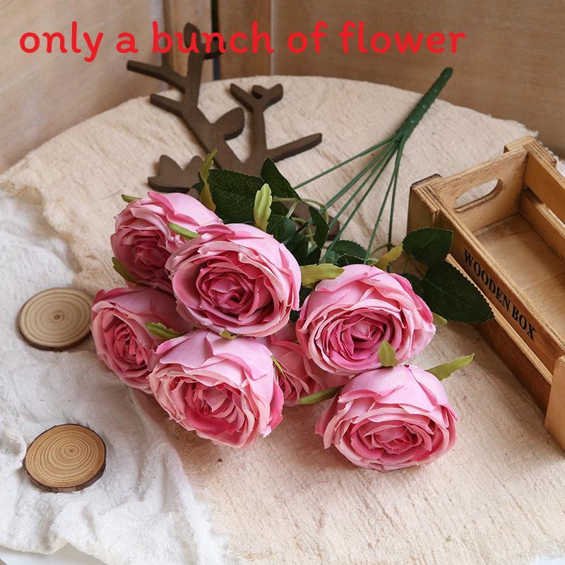 Rose Wall Decor Artificial Flowers For Wedding Home Photography With Silk Material