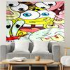 SpongeBob SquarePants Print Tapestry, Backdrop, Easy Setup, Ideal for Bedroom, Office & Living Room, with Aesthetic Wall Hanging Decor.