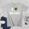 Unisex Unisex I Love Brazil I Heart Brazil Brasil Brazilian Tshirt Tees T Shirts WoUnisex Boys 100 Cotton TShirt