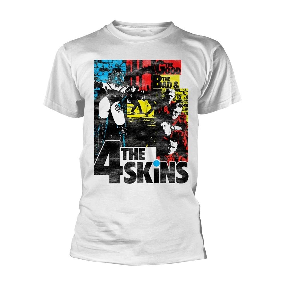 THE GOOD THE BAD & THE 4 SKINS (WHITE) by 4 SKINS, THE T-Shirt S