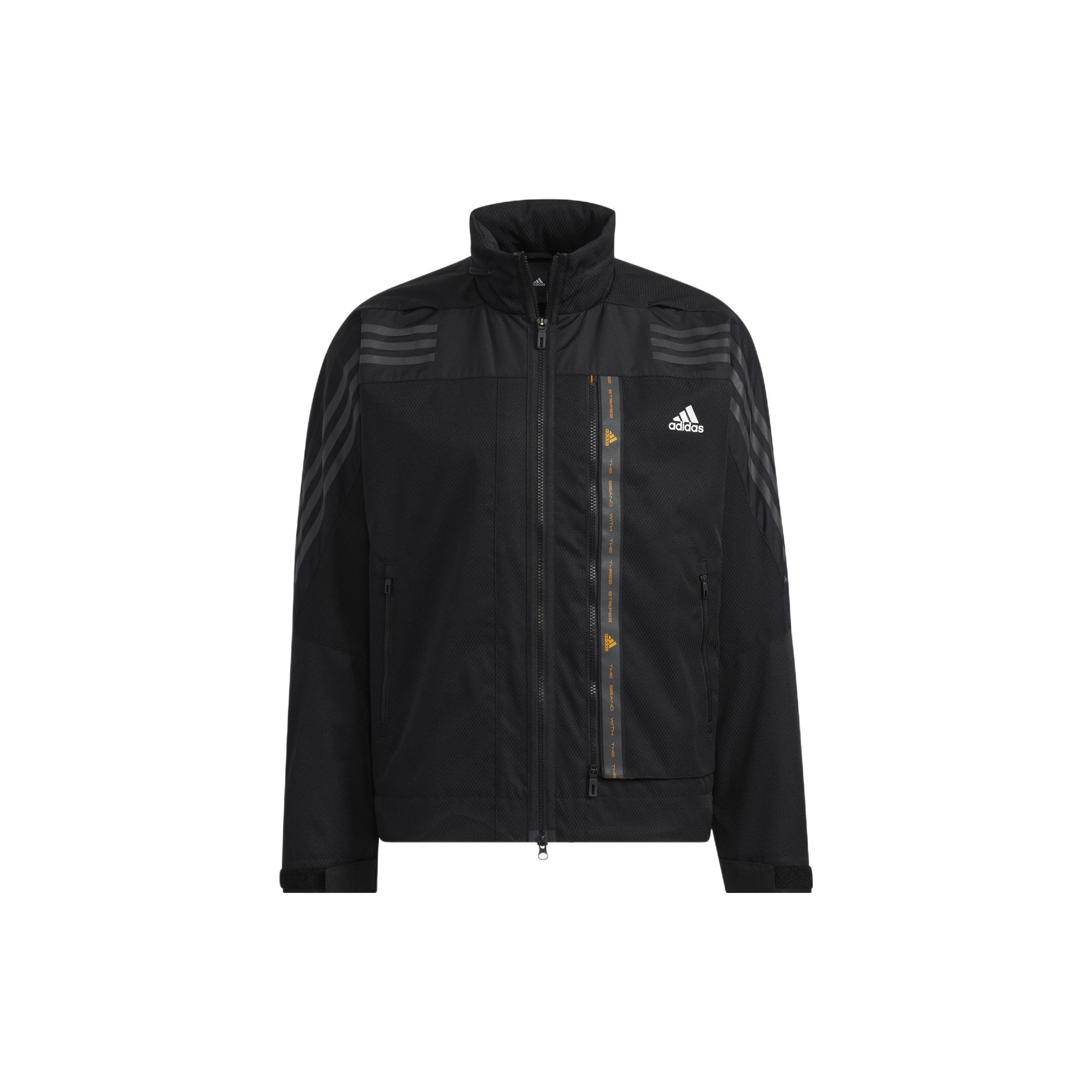 adidas Th 99 Pro Wvjk Solid Color Stripe Casual Sports Hooded Jacket Black Men s HE9909 S
