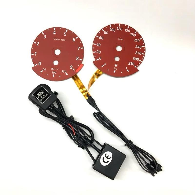 SD Motor Brand New EL Glow Gauge for BMW E90 E91 E92 E93 M3 Red Panel Reverse White Light