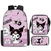 School Bag Student Backpack Cute Girl Lightweight Backpack Large Capacity Three-Piece Backpack